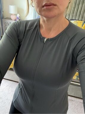 BloqUV Women's UPF 50 Sun Protective Mock Neck Top Size M Gray